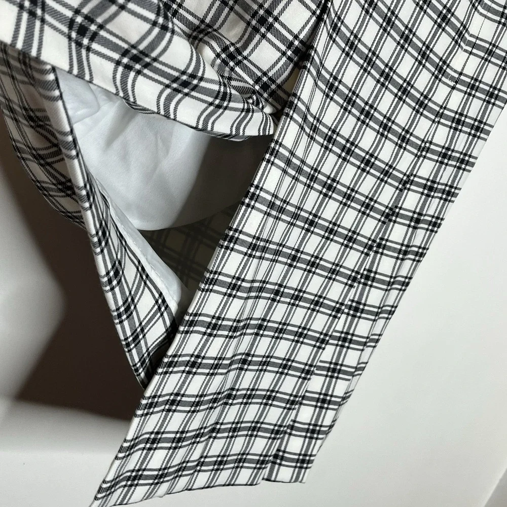 J Crew Nova Fides Plaid A-Line Skirt Black White Womens 2 Preppy Academia Career - Picture 4 of 11